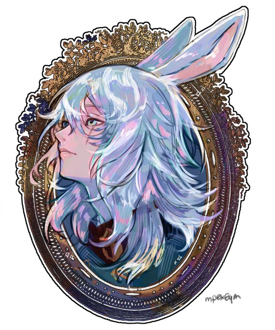 「grey hair rabbit boy」 illustration images(Latest)