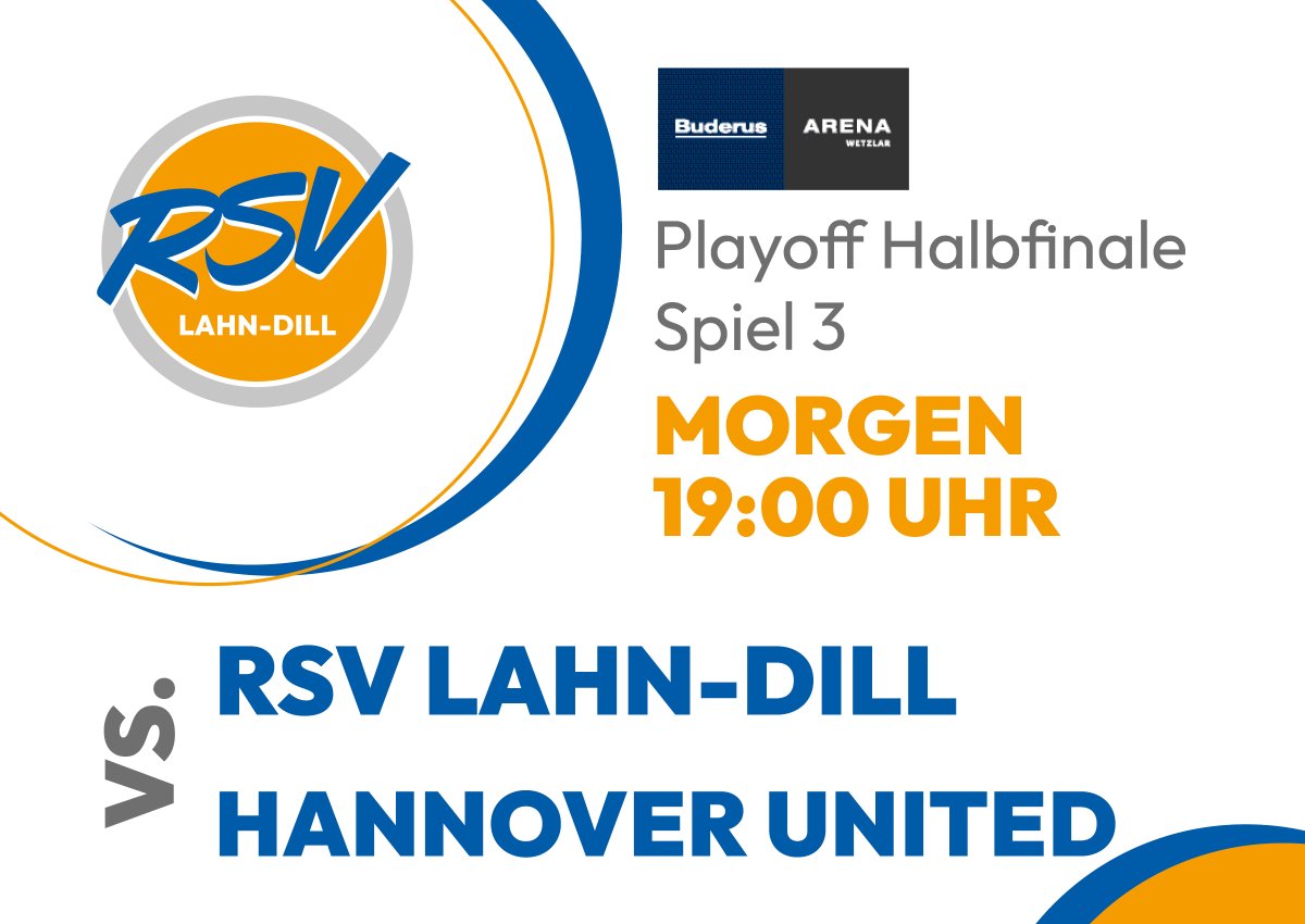 rsvlahndill's tweet image. Do or Die - Morgen, 19:00 Uhr, Buderus Arena Wetzlar

Playoff Halbfinale Spiel 3 - wer zieht ins Finale ein? Hannover United oder wir?

Wir brauchen eure Unterstützung. Jetzt gilts!

#TimeToGlow