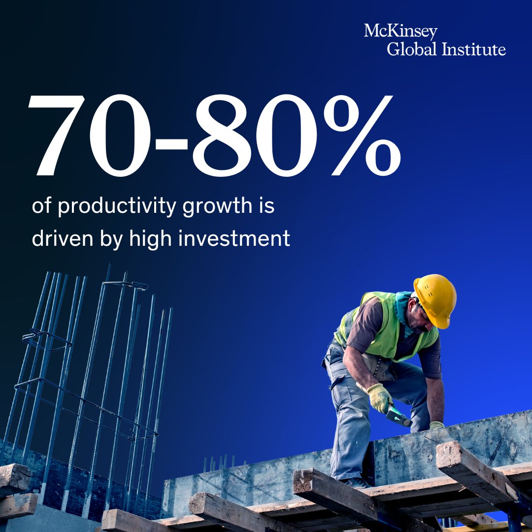 What's the secret to productivity growth? MGI's latest report finds that radically high capital investment is the standout driver of rapid productivity growth. mck.co/productivity20…
