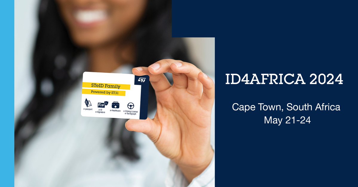 Join us at #ID4Africa2024 in Cape Town, South Africa, May 21-24. Discover why #security chips are crucial in electronic ID documents and #digitalidentity. 📍Meet our experts at booth C42. More at: spkl.io/60194NqaP @ID4Africa #ID4Africa #STeID #epassport #eID