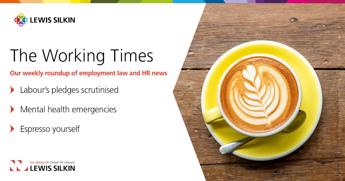 In our Working Times email update last week: Concerns over changes to Labour's workers’ rights policy, supporting mental health emergencies at work &amp; espresso yourself!

👉 READ LAST WEEK’S EDITION: okt.to/Rx7XnA
👉 SUBSCRIBE: okt.to/TwRiKy 

#ukemplaw