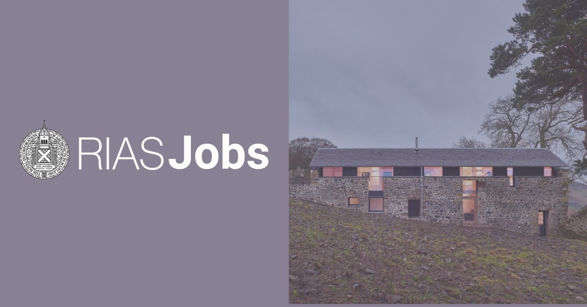 #RIASJOBS I WT Architecture are seeking an Architect with around 1 to 3 years of post qualification experience to join their South Queensferry based studio in summer 2024, for involvement in projects at all stages. Closing Date: 20 May Find out more: ow.ly/LzPm50RsAFg