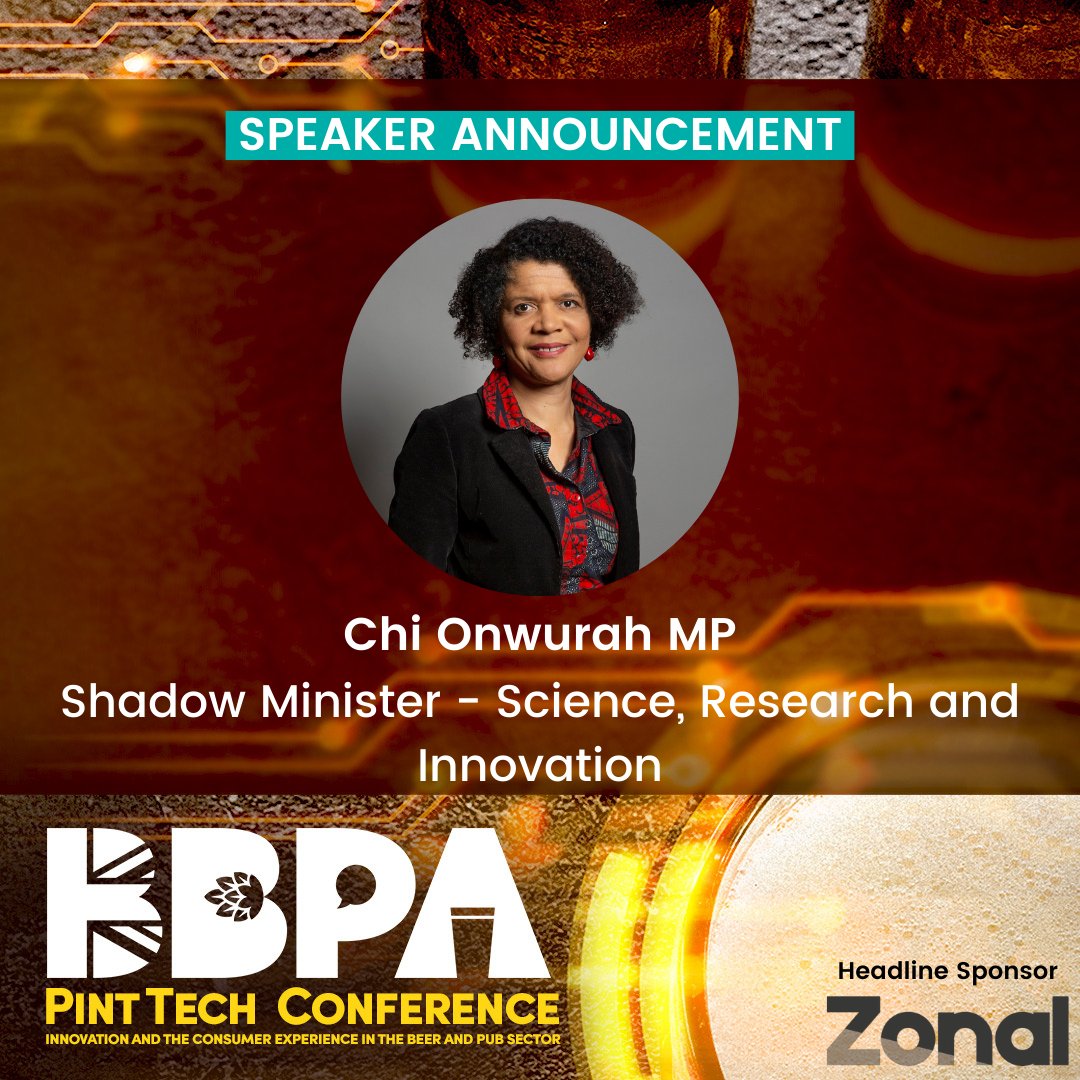 With one full week to go, don't miss the chance to hear from Chi Onwurah MP, the Shadow Minister for Science, Research and Innovation, about the future political and regulatory landscape for beer and pubs at PintTech next week! 🎟️ inntegra.co.uk/tickets/pintte…