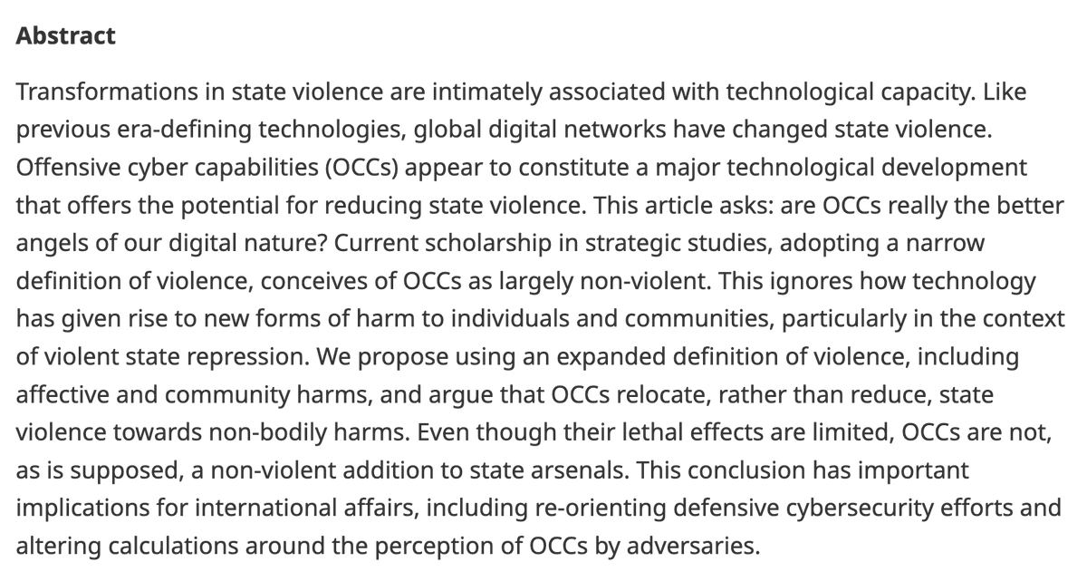 European Journal of International Security tweet media