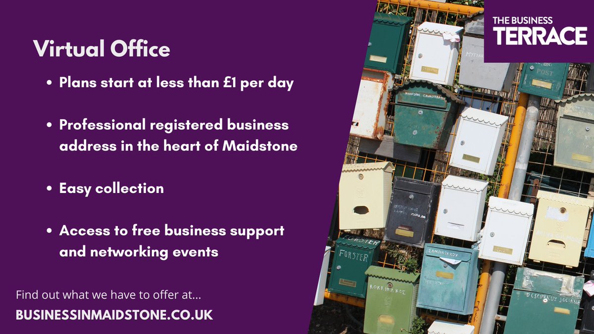 Are you a home-based business in the Maidstone? Give your potential customers and clients the right impression with a professional business address. 🚩

The Business Terrace has flexible plans, starting at less than £1 per day!

Join now 👉 thebusinessterrace.spaces.nexudus.com/?public&#price…