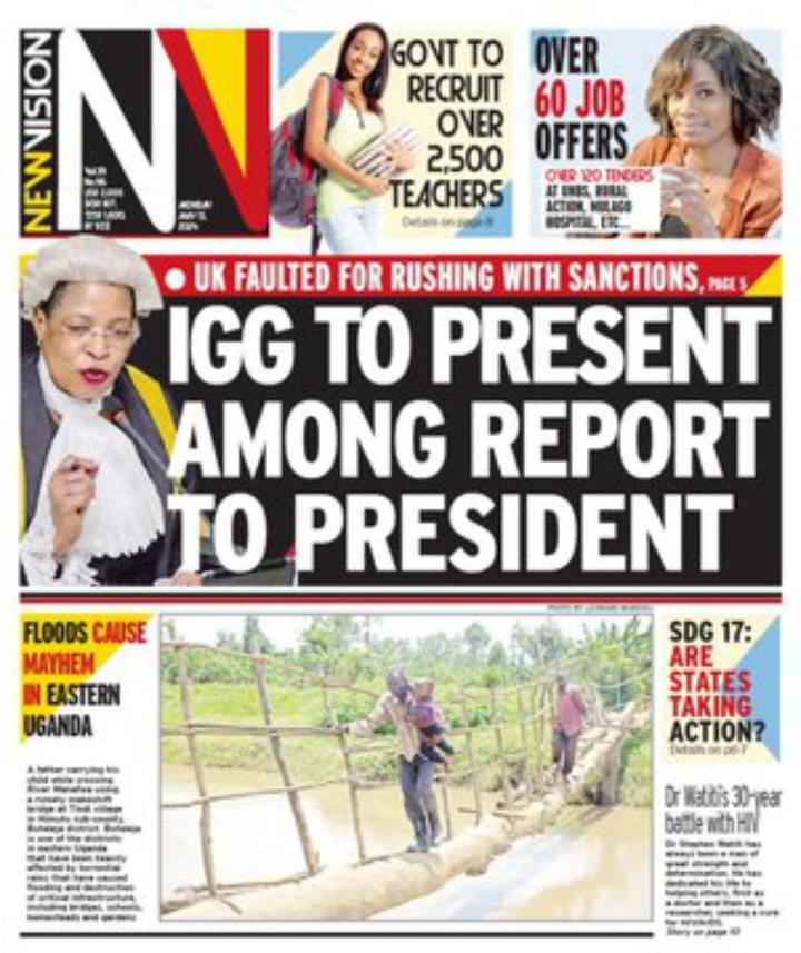liaison54538's tweet image. In the Newspapers today.......

Monday, 13th, May, 2024.

Daily Monitor, The NewVision, Bukedde.

#AnitaAmong #Kadaga #TheArsenal #Mpuuga #Kabaka #UgandaParliamentExhibition