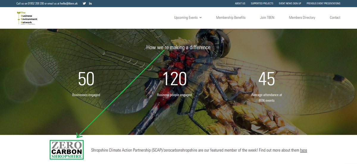 Congratulations to our TBEN member of the week @ZeroCarbonShro1 

They are an action driven partnership of local people and businesses, all dedicated to helping are county fight climate change.

Read more: tben.uk/members/shrops…