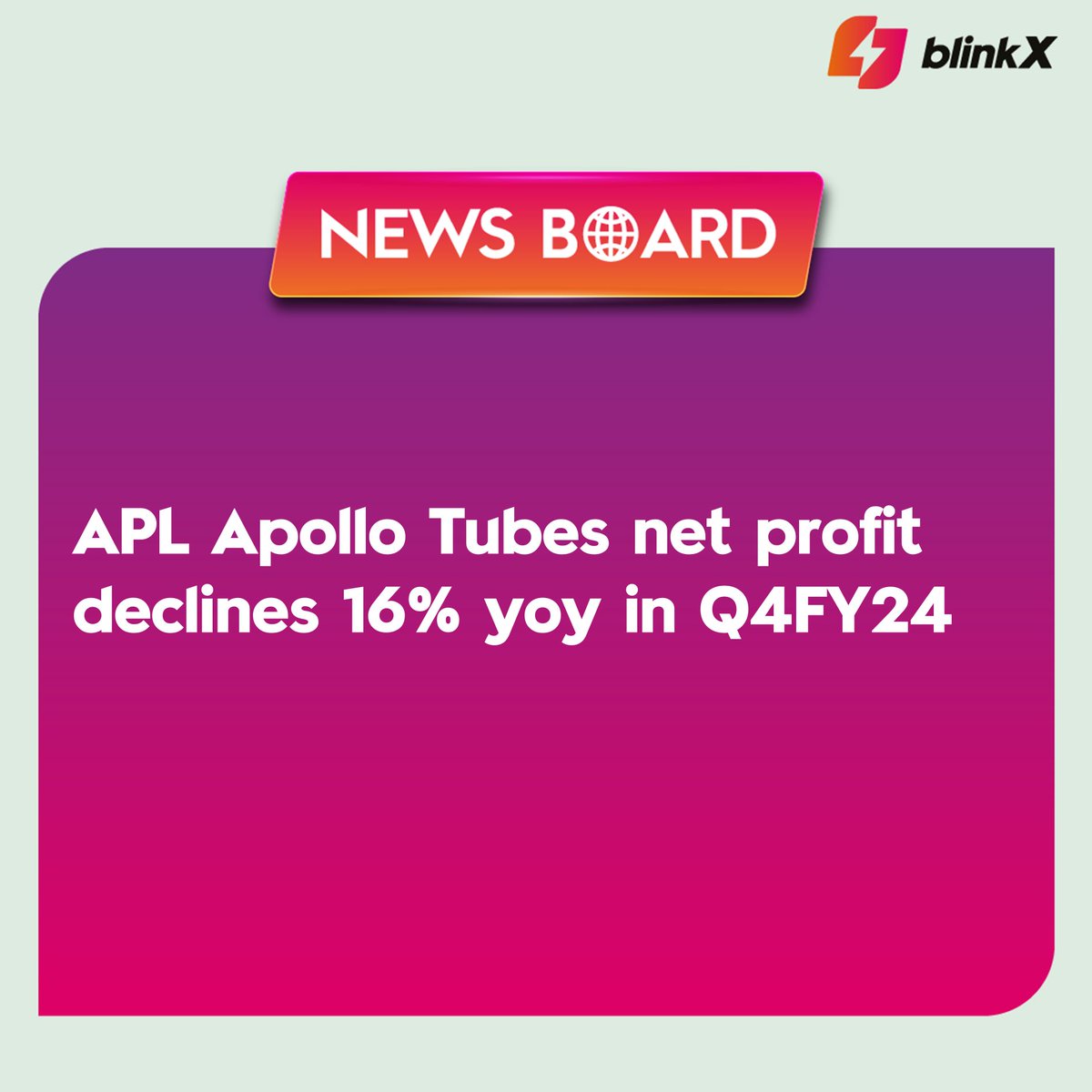 The Q4FY24 performance was slightly weak as demand got impacted ahead of general elections and ongoing slowdown in retail spending, the company said.

#APLApollo #result #quarter #fiscal #FY24 #revenue #sales #rupee #launch #news #finance #marketupdates #stocks #stockinfocus…