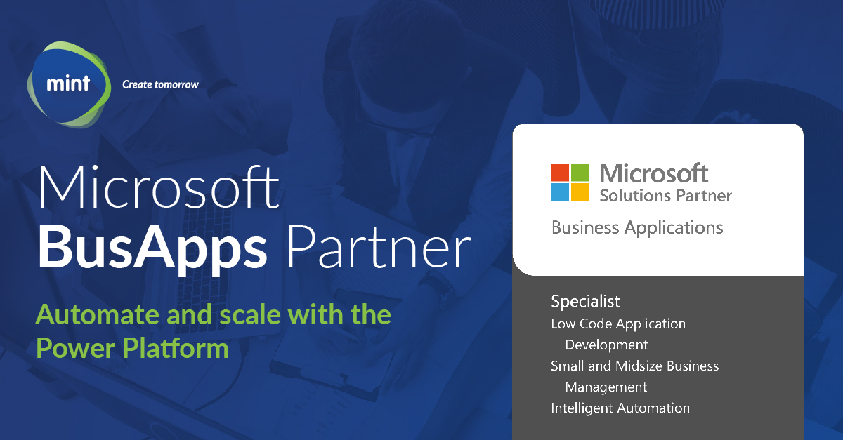 Mint is excited to announce our attainment of the prestigious Business Applications Microsoft Solution Designation. 

Keen to streamline your business with the help of recognised Dynamics 365 Business Applications experts? Contact us!

#CreateTomorrow #MicrosoftPartner