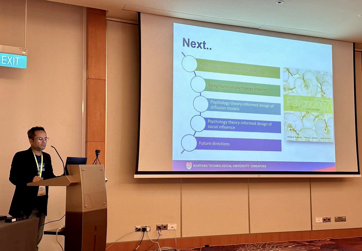 RockinSourav's tweet image. We gave a tutorial on social psychology meets social computing at the Web conference. Something interdisciplinary, underexplored but important. It seems the conf program is full of LLMs .. like many other venues 😜#TheWebConference #singapore #psychology #socialcomputing