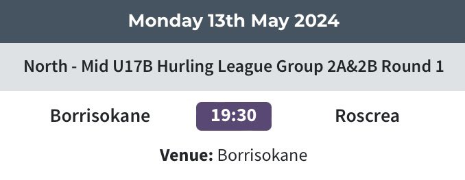 Best of luck to our u17 hurlers who begin the league this evening 🇲🇨