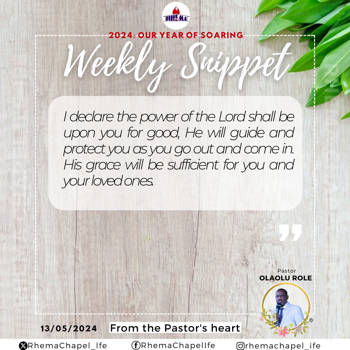 RhemaChapelxIfe's tweet photo. Welcome to a new week where you will experience the Outpouring of the Lord. Here is a piece from the heart of our pastor Olaolu Role.
#RhemaIfe
#WeeklySnippet
#MondayMotivation
#Soaring
#Outpouring https://t.co/jBhx8imOfB