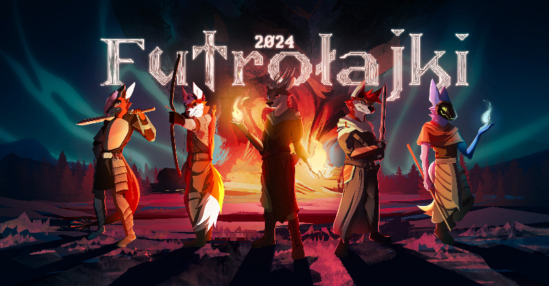futrolajki's tweet photo. A dark and mysterious realm awaits you this November in Poland! ⚔️ Uncover mysteries, decide your own dark fantasy furry adventure and party until you drop, at this year’s Futrołajki, a furry convention held in the town of Kielce. 🔥
