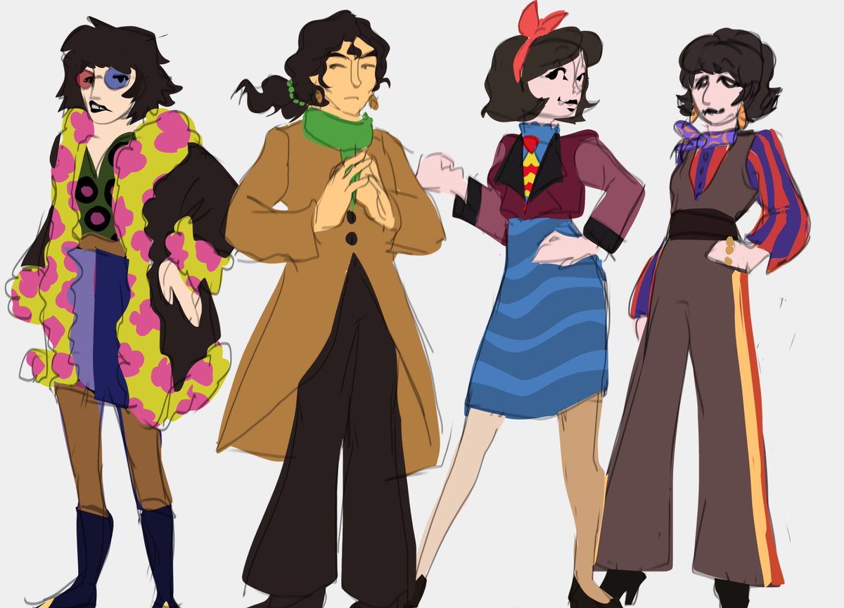 i made 2 versions bc I couldn’t choose teehee- here’s the yellow submarine gals