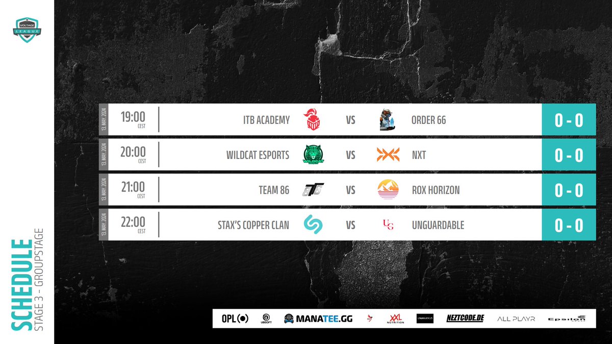 Voltage League (@leaguevoltage) on Twitter photo Playday 4 is happening Tonight🔥
🖥️Producer: <a href="/markpowercasts/">Mark Power (MarkPowerCasts)</a>
👤Host: <a href="/Avronaofficial/">avrona🇵🇱 🇺🇦</a>
🎙️Casters: <a href="/pr0text/">Pr0text</a> & <a href="/pefkari94/">Jens | Pefkari94</a>
👀Observer: <a href="/Petak_R6/">Petak</a>
🔴twitch.tv/voltage_league Playday 4 is happening Tonight🔥
🖥️Producer: <a href="/markpowercasts/">Mark Power (MarkPowerCasts)</a>
👤Host: <a href="/Avronaofficial/">avrona🇵🇱 🇺🇦</a>
🎙️Casters: <a href="/pr0text/">Pr0text</a> & <a href="/pefkari94/">Jens | Pefkari94</a>
👀Observer: <a href="/Petak_R6/">Petak</a>
🔴twitch.tv/voltage_league