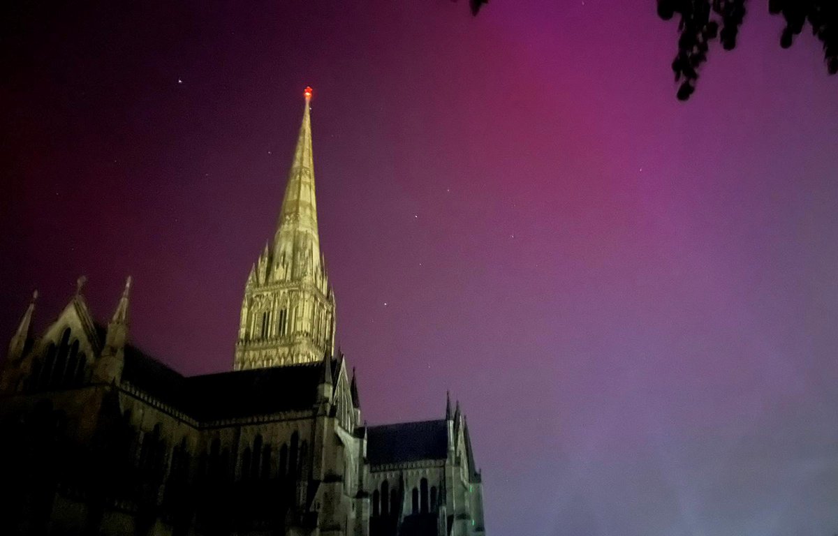 On Friday night we witnessed a once-in-a-lifetime event as an #aurora, also known as the #NorthernLights, appeared over the Cathedral!