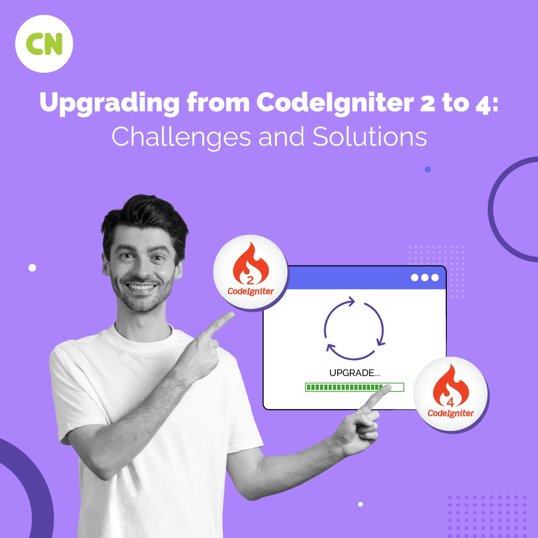 _CNInfotech's tweet image. Check out our latest blog on upgrading to CodeIgniter 4!
Discover seamless techniques to enhance your projects and stay ahead in the game. Explore the insights now💡rb.gy/gs9lfc
#CodeIgniter #Upgrade #DevelopmentTips #WebApplication #CapitalNumbers