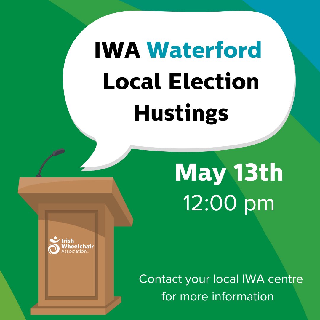 Waterford we are coming for you! IWA's Local Elections Hustings tour kicks off in #Waterford today. We look forward to meeting all the candidates. Our ask is that you support the issues identified in IWA's election manifesto, if elected. #LocalElections24 #IWAAdvocacy