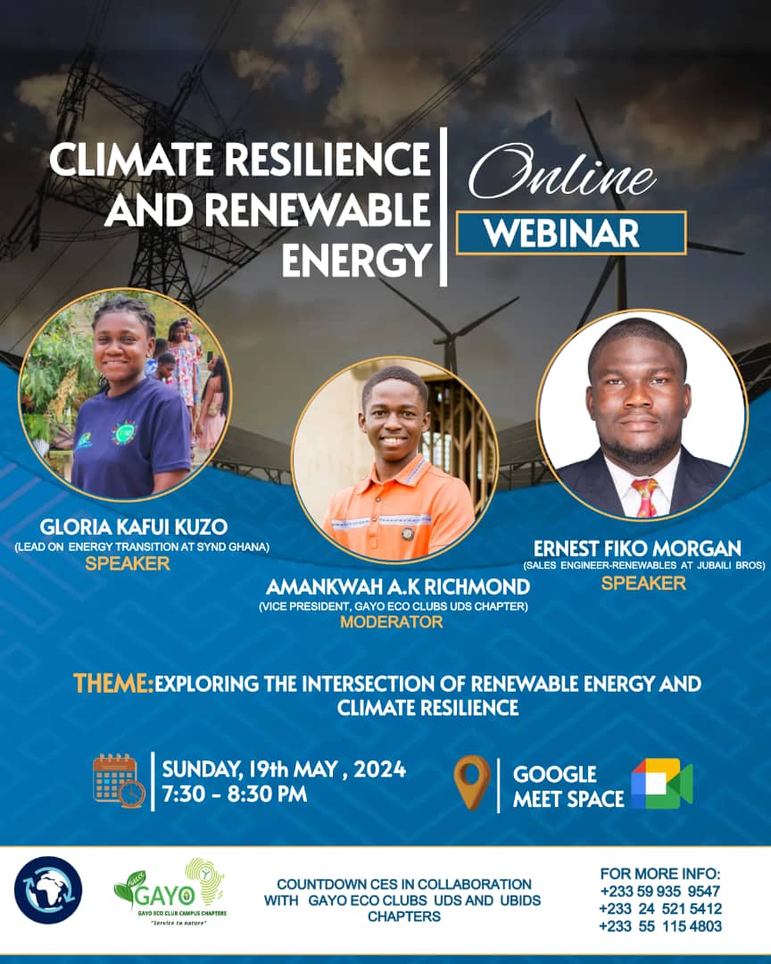 Green Greetings Ready to tackle climate change? Join us for a webinar on the power of renewable energy Theme: 'Renewables & Climate Resilience.' Let's spark a Renewable Energy Revolution To join here: meet.google.com/mwu-xhev-nxr Register: forms.gle/M4FFFpd2XSf45v… #PoweringTomorrow