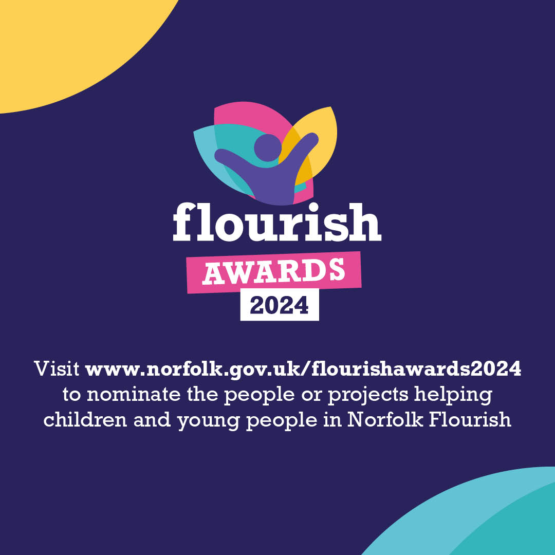 Nominations are now open for the #FlourishAwards2024. Do you know an organisation, team or individual making an outstanding contribution to enable children and young people in Norfolk to flourish? Nominate them today at orlo.uk/flourish_award…