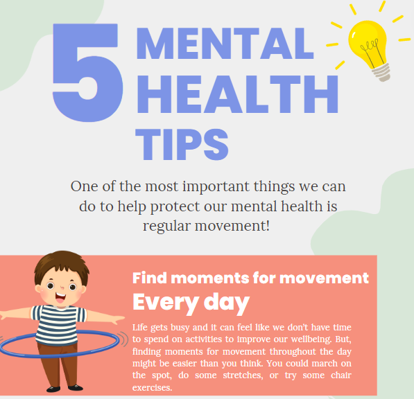 Today marks the beginning of #MentalHealthAwarenessWeek and regular movement can be a great way to help you maintain a healthy mind and body 🚶🏃🚴🏊 Here are our 5 top tips to including movement in your life: [THREAD] 🧵 1. Find moments for movement every day