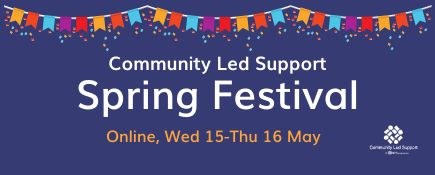 NDTicentral's tweet image. Final countdown is on ahead of the online #CommunityLedSupport Spring Festival starting this Wednesday. Last chance to book your place - click on this link to register and view the programme: ndti.org.uk/events/cls-spr…