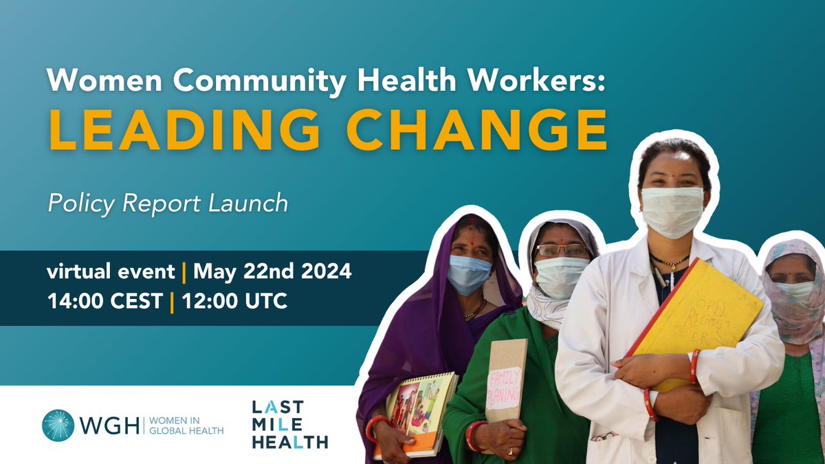 #WomenCHWs act as role models for their communities Join @womeningh and @lastmilehealth for our virtual #WHA77 side event launching #WomenInGH's new report: #WomenCHWs: Leading Change. Register now 👉 womeningh.org/event/women-ch…