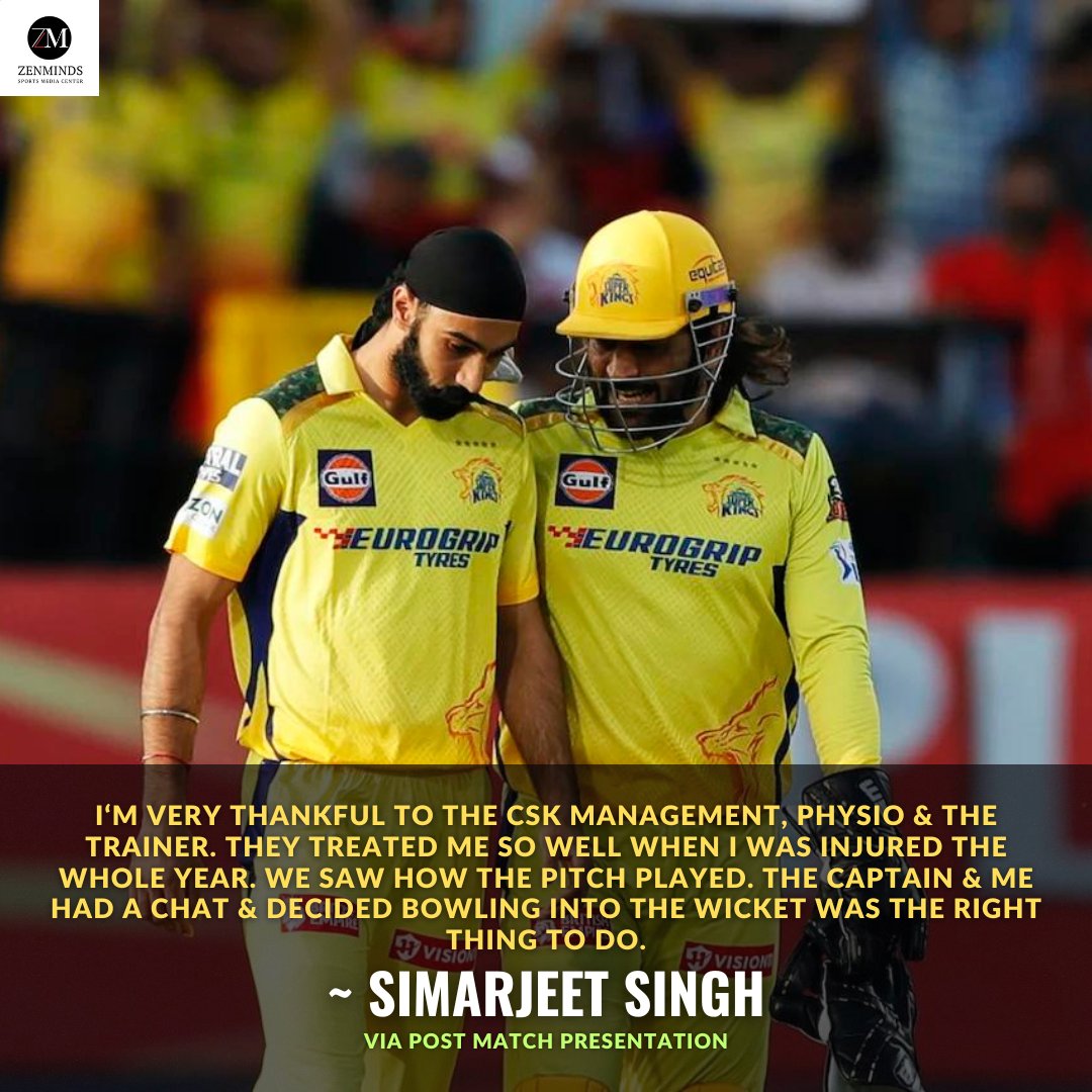 Simarjeet singh expresses his emotions & connect with #ChennaiSuperKings management.

#CSK #IPL #indianpremierleague #simarjeetsingh #ipl2024