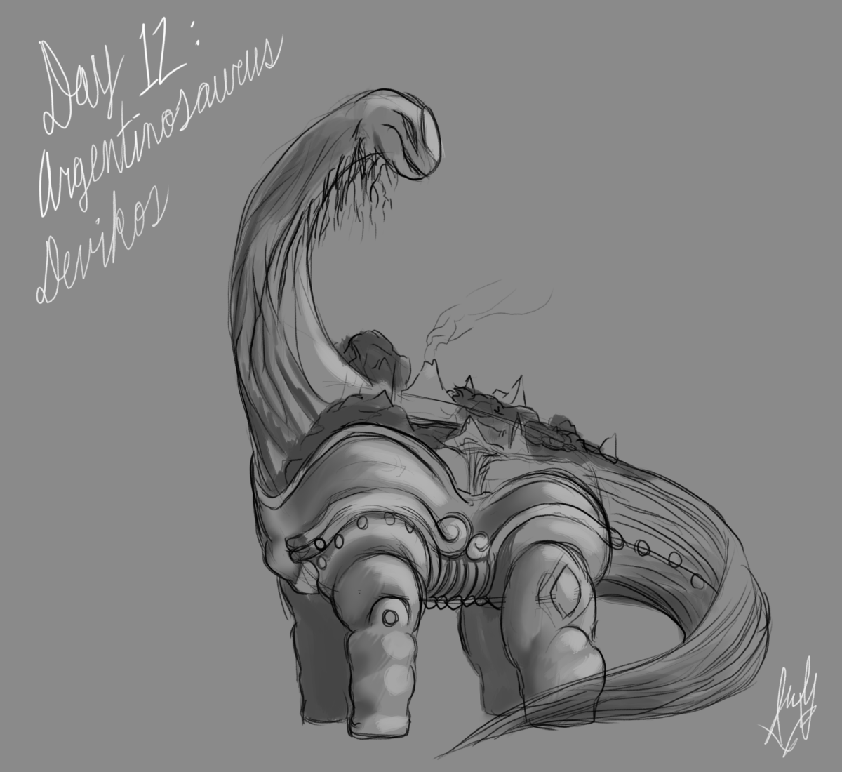 carnifex180's tweet photo. Day 12: Argentinosaurus
Alignment: Devikos

#maysozoic2024 #projectweave #sketch #digitalart #monster https://t.co/uJvdE2NA4R