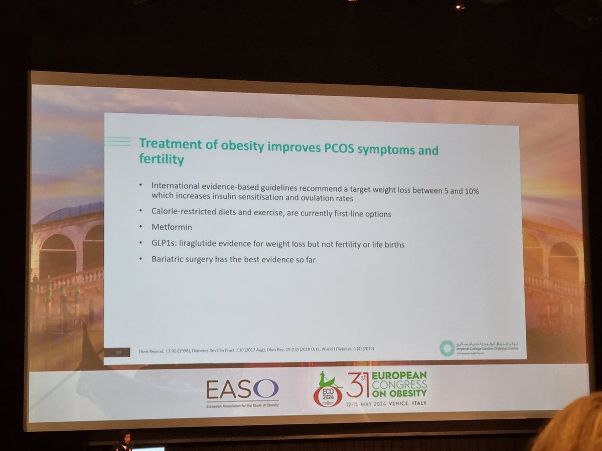 '10% of us have a mutation that causes 10% weight loss unter #metformin therapy, if it works it works, if not discontinue, but it's worth the try' @SaraGISuliman at the #eco2024 on #obesity in #women across the lifespan. @EASOobesity