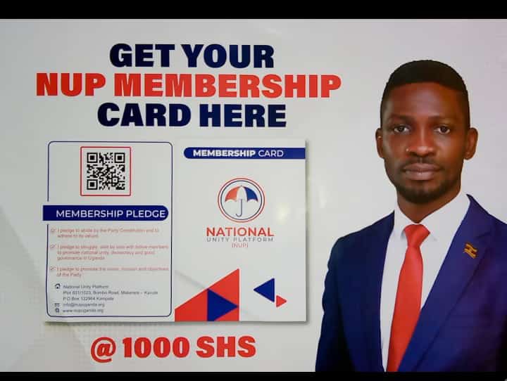 'Calling on all Ugandans to be part of shaping a brighter future! Sign up for NUP membership at only 1000sh. Together, let's pave the way for an Uganda where everyone thrives. 
People power is the driving force for change. #PeoplePower'