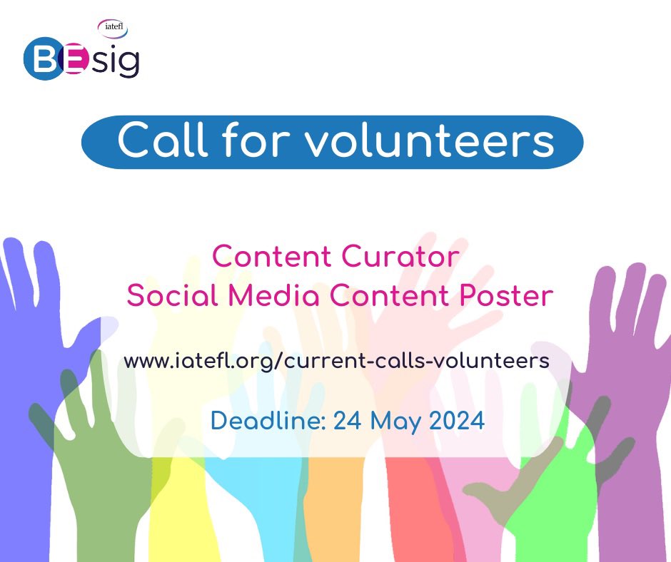 Seize the opportunity to make a difference in our community! Submit your application by 24 May 2024.
👉iatefl.org/current-calls-…