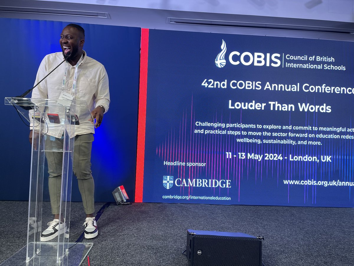 Day 2 of #COBIS24 starting with a rendition of Stevie Wonder, birthday wishes and a reminder that we’re all connected globally. Fantastic energy for the final day of the conference!