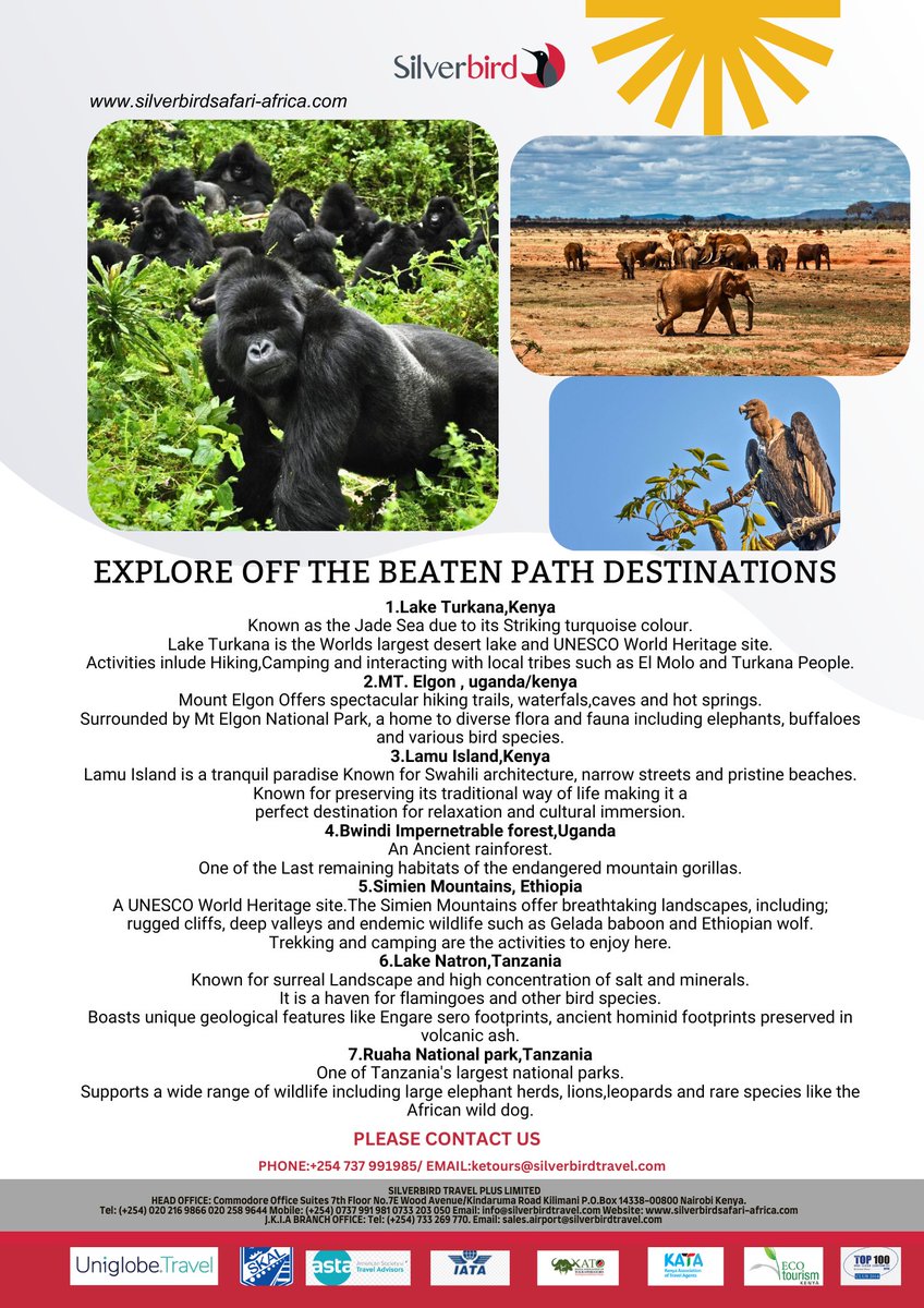 Embark on an unforgettable journey to East Africa's hidden gems! 🌍🏞️ Join us for the adventure of a lifetime and discover the beauty that awaits in the heart of Africa. #ExploreEastAfrica #SafariAdventure #HiddenGems