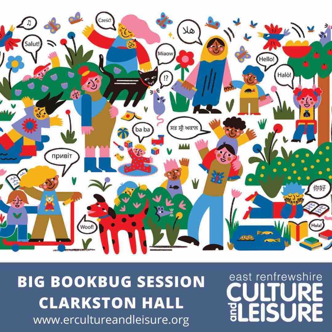 ERCL4's tweet image. 📚🎉 Join us for a special Bookbug Session with the Big Bookbug at Clarkston Hall tomorrow at 11.30am 🤩 

Bring your little ones for a fun-filled time of stories and songs! 

Don’t miss out on this exciting event! See you there! 🧸🎶

#BookbugWeek