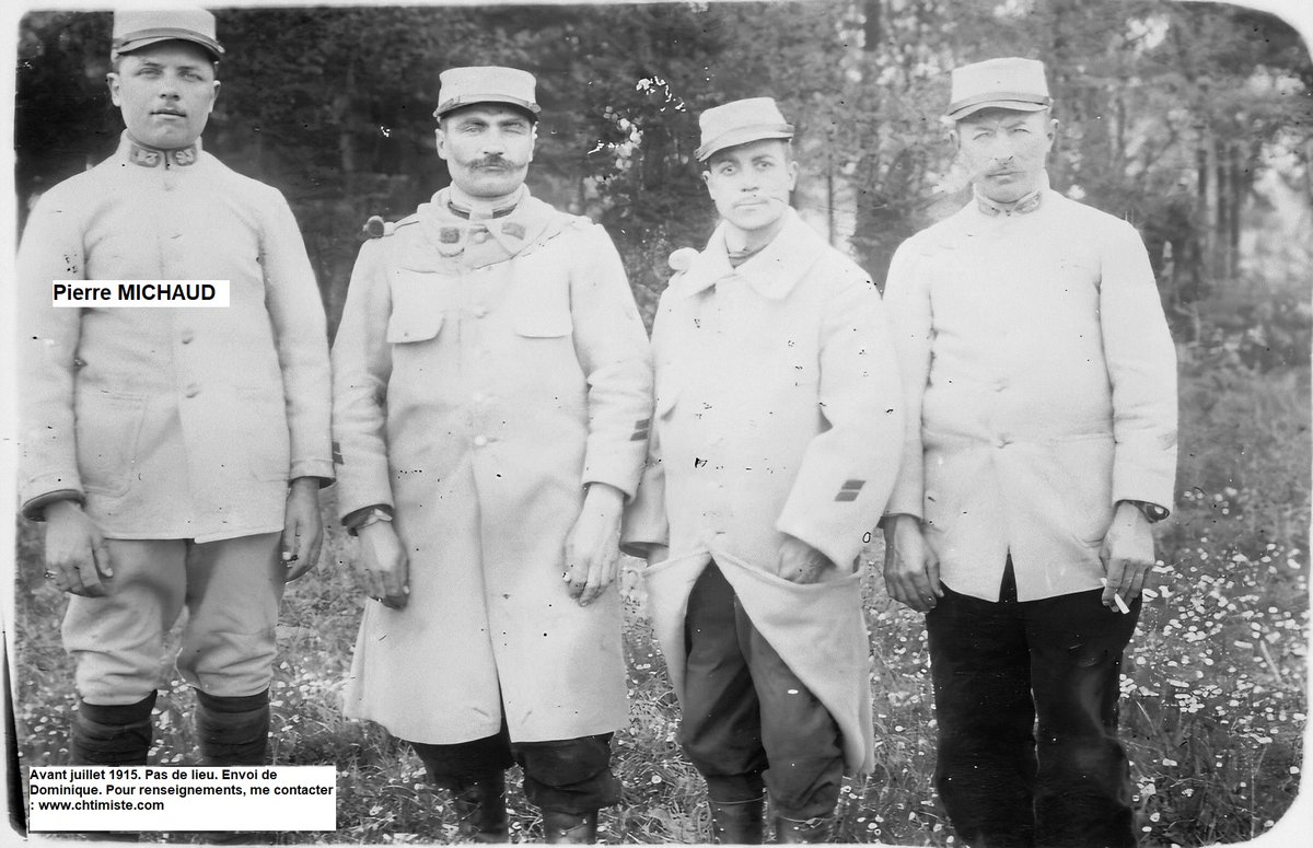 Le_Chtimiste's tweet photo. Pierre MICHAUD, sergent au 93ème régiment d'infanterie mort pour la France le 7 juin 1915 à Louvancourt dans la Somme. - Merci à Dominique #Chtimiste #93eRI https://t.co/dc63rOSWio