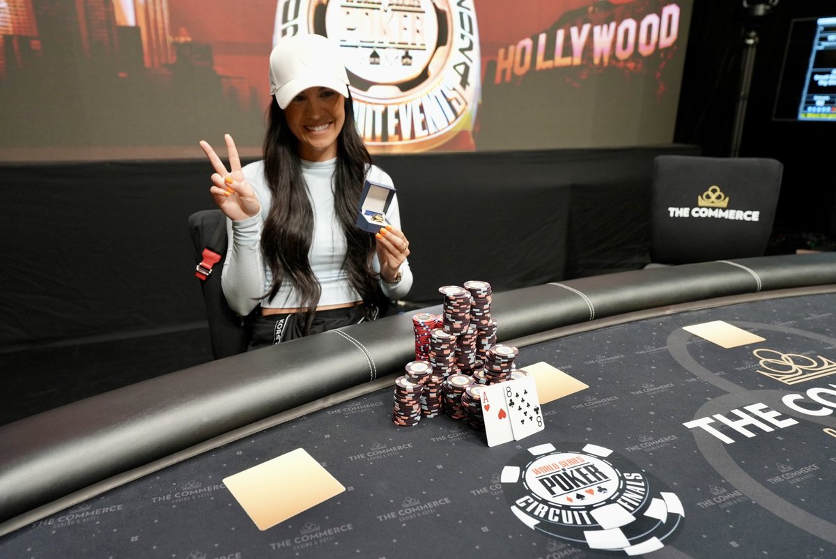 Congrats to @bbshark888 for taking home the first event ring here at @wsop with an impressive performance heads up! She will be playing in our tournament of champions! 📸 @kierolovesyou