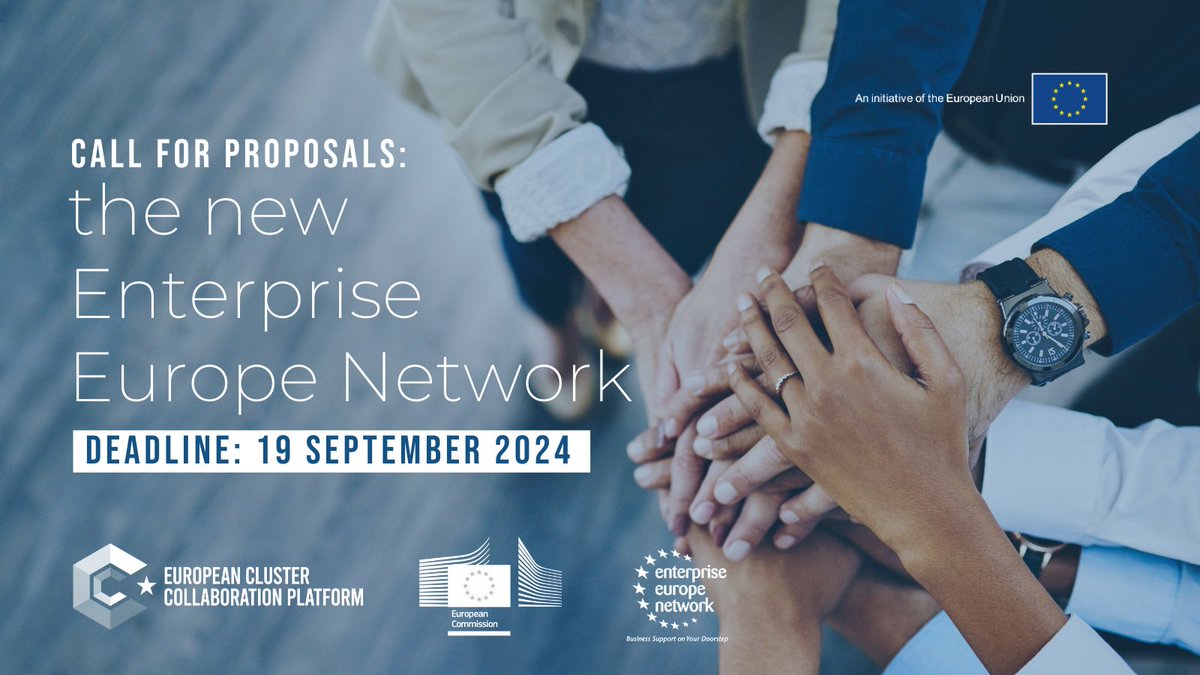 Are you passionate about empowering SMEs and fostering innovation in Europe? @EEN_EU calls for proposals to ensure continuous support and growth from July 2025 to December 2028. 💶EUR 182.500.000 ⌛September 19 ℹ️Info Session: May 28 More via the #ECCP: clustercollaboration.eu/content/call-p…