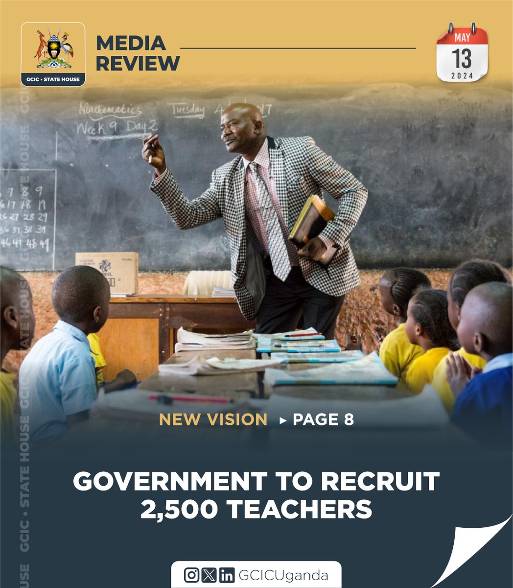 The @GovUganda plans to establish 83 new seed secondary schools in sub-counties without government-aided schools nationwide, recruiting 2,573 new teachers starting in July. #GCICMedaiaReview