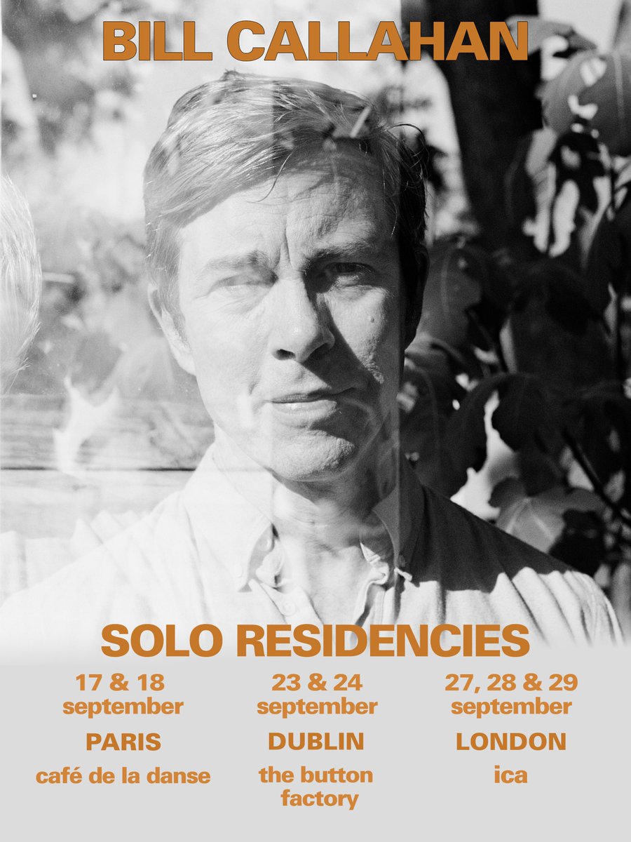 !Just Announced! Bill Callahan has just announced he will be playing two dates in Paris, two dates in Dublin &amp; three dates in London!! 👏

Tickets on sale 9am Wednesday 15th May!
