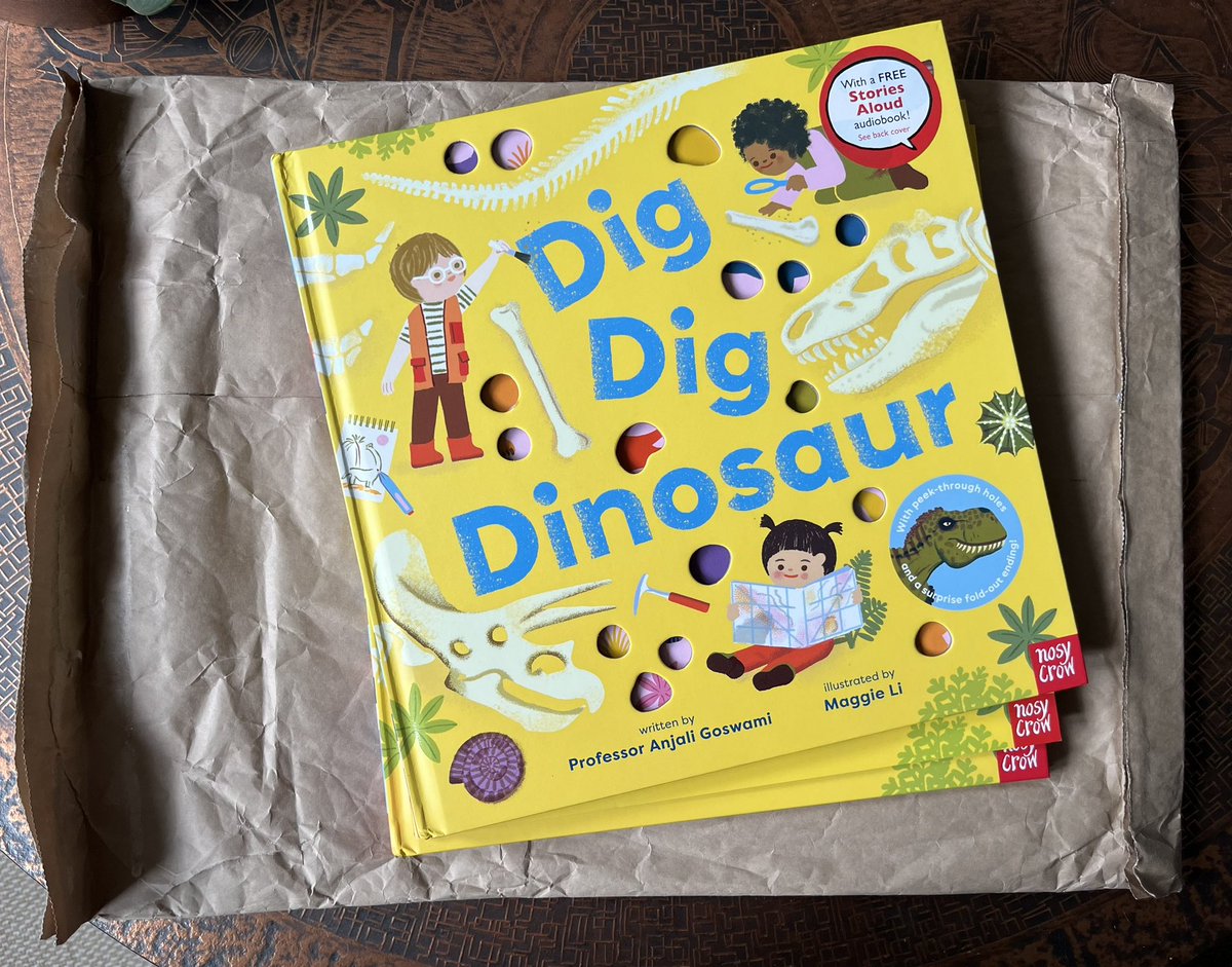 Came home from digging up dinosaurs in Morocco to find my new children’s book on digging up dinosaurs has arrived in the post!