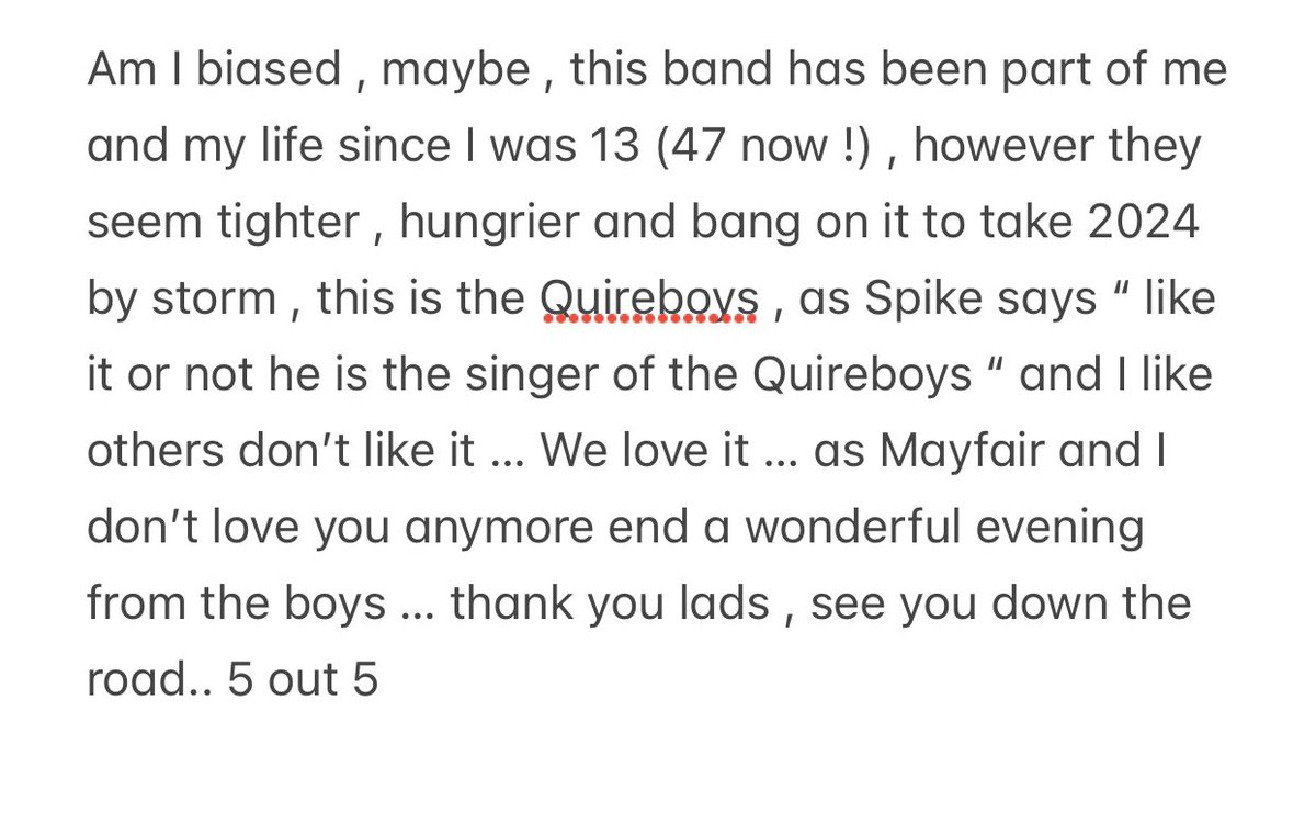 My review for last night for the @quireboysoffic.. @SpikeQuireboys @GuyB_rockshow @wayne_dobb @troubledcousin