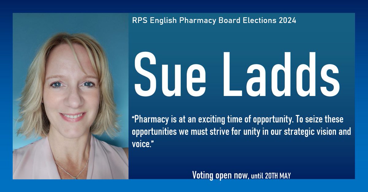 Pharmacy has produced a disjointed mix of messages for too long. It’s time for strength through unity on key strategies. RPS English Pharmacy Board election voting now open until Mon 20th May. #RPSElections