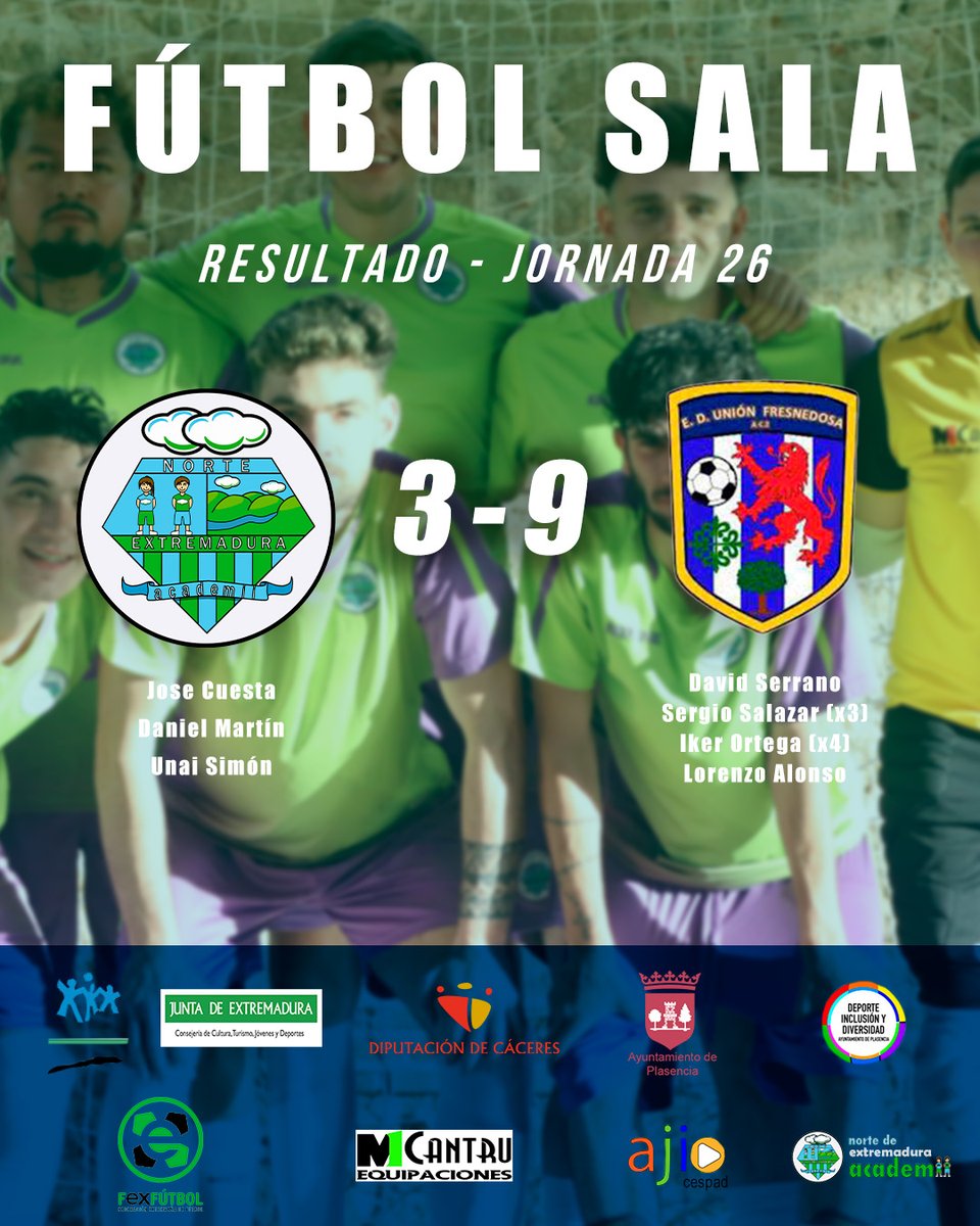 𝐑𝐄𝐒𝐔𝐋𝐓𝐀𝐃𝐎 𝐉𝐎𝐑𝐍𝐀𝐃𝐀 𝟐𝟔 

Derrota en el último partido de la temporada. 

  #Vamosneacademii