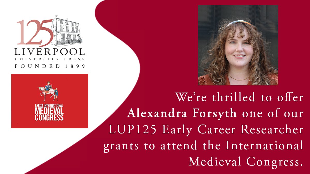 Alexandra Forsyth (@A_M_Forsyth), a History PhD Candidate from @AucklandUni, is the latest recipient of one of our #LUP125 ECR grants! Alexandra will be attending @IMC_Leeds in July🏰
#MedievalStudies