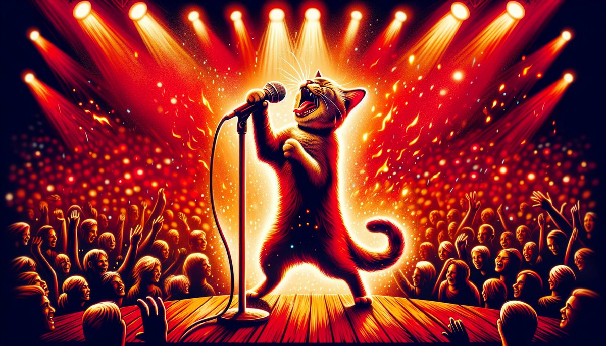 Singer_Cat's tweet photo. Harmonize with #SingerCat on the radiant blockchain stage, creating an immortal musical legend. In this decentralized world, each melody resonates permanently, outlining an unprecedented chapter in the future of art. https://t.co/4v0Kg2k3rr