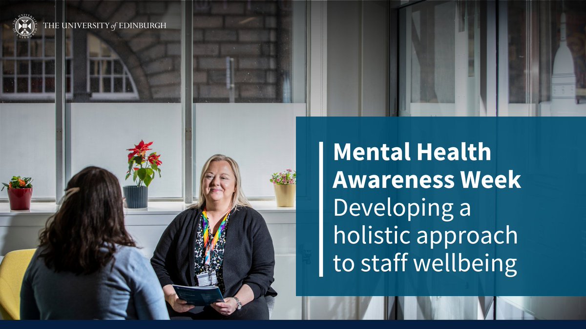 #MentalHealthAwarenessWeek 👇 Our new Deputy Director of Health & Wellbeing (Staff) will launch a mental health framework later this year, focusing on: 👍 Promoting the positive 🛑 Preventing harm 🩹Supporting those with ill health Read more in Bulletin edin.ac/3QxFln2