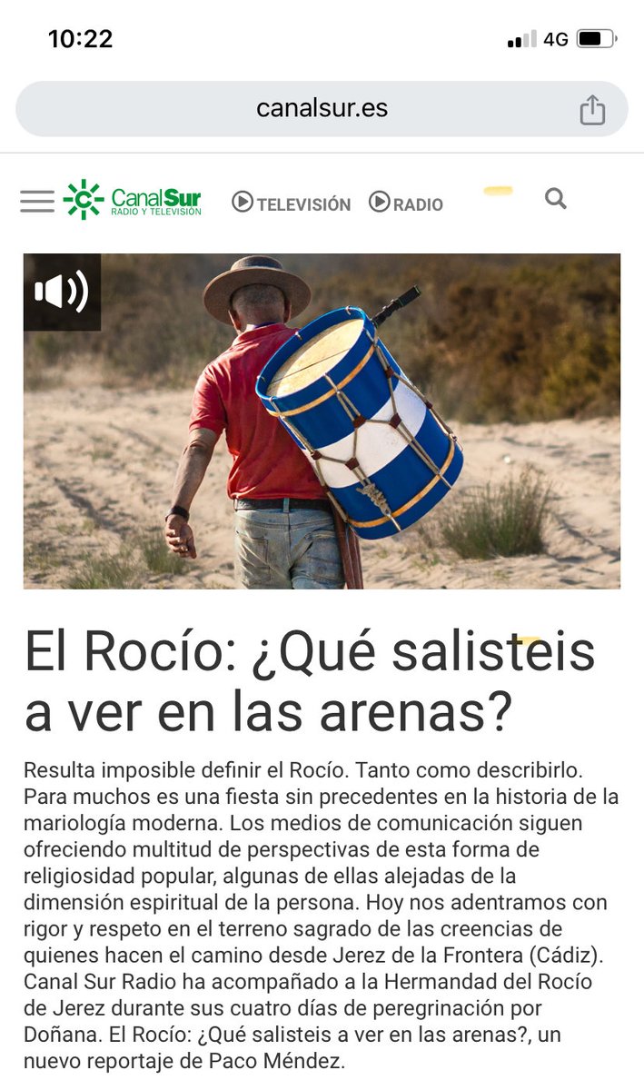 Te invito a escuchar “El Rocío: ¿Qué salisteis a ver en las arenas?” 

canalsur.es/multimedia.htm…