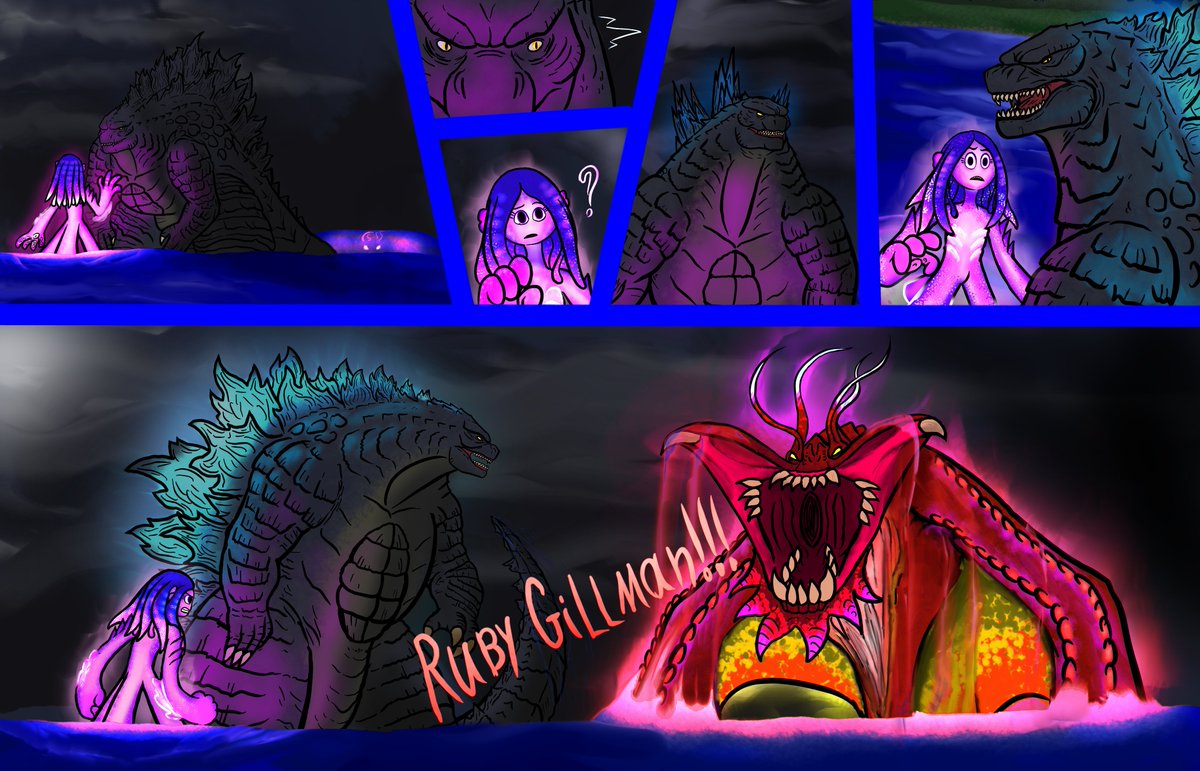Godzilla meet Ruby Gillman (part 3) Cetus #Godzilla #godzillaart #RubyGillman #Dreamworks