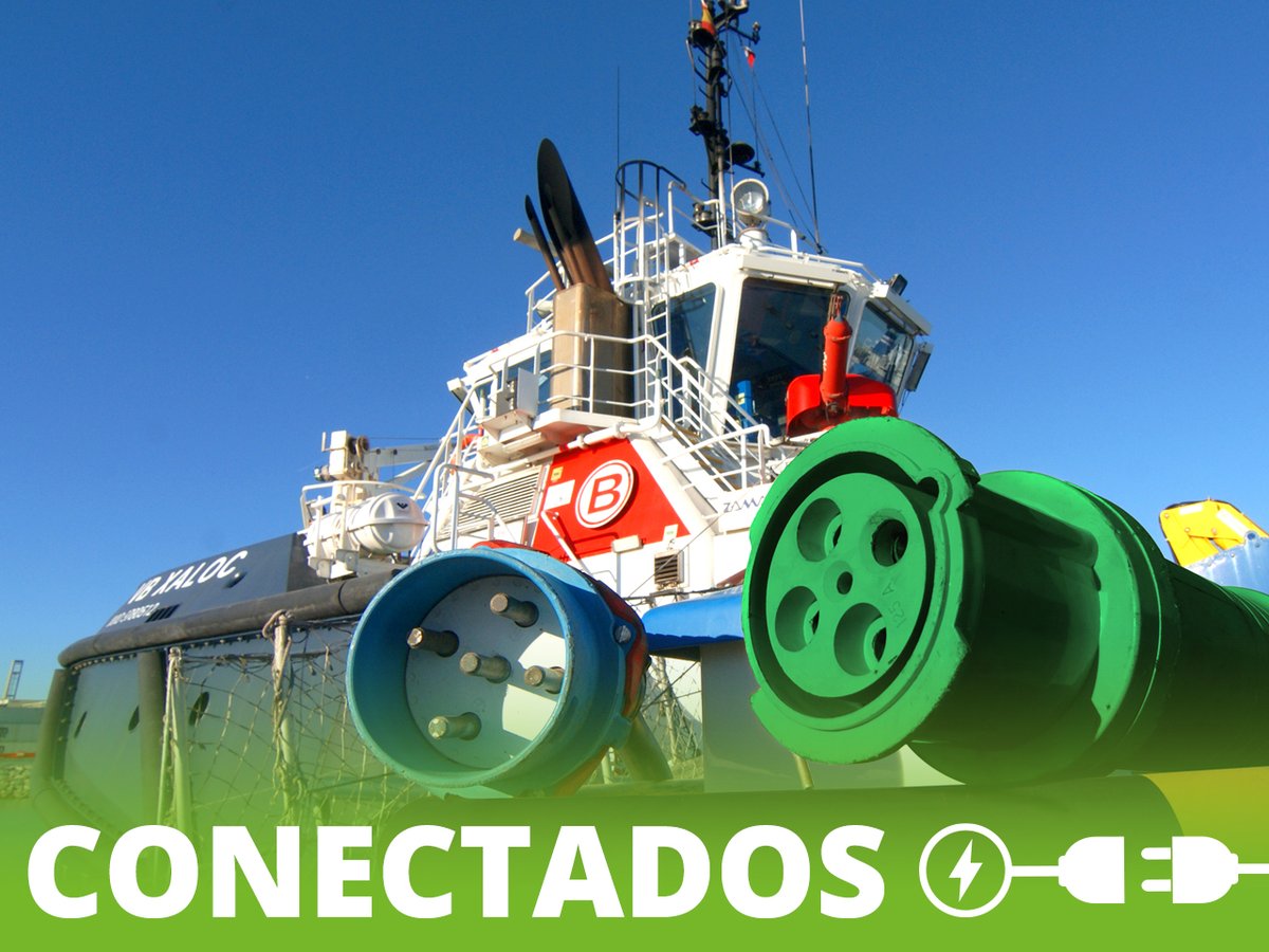 En #Boluda estamos #conectados y apostamos por la descarbonización de la industria marítima 🌊con acciones dirigidas a favorecer la transición ♻️energética en nuestros puertos. Nuestros remolcadores de #BoludaTowage apagan sus motores durante sus estancias en puerto, reduciendo
